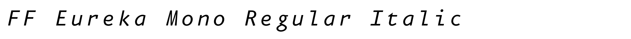 FF Eureka Mono Regular Italic image